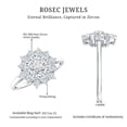 thumbnail image 6 of Rosec Jewels Cubic Zirconia Flower Engagement Ring for Women - AAAA Quality Certified - Statement Ring - with Jewelry Box, 18K White Gold, US 4.00, 6 of 9