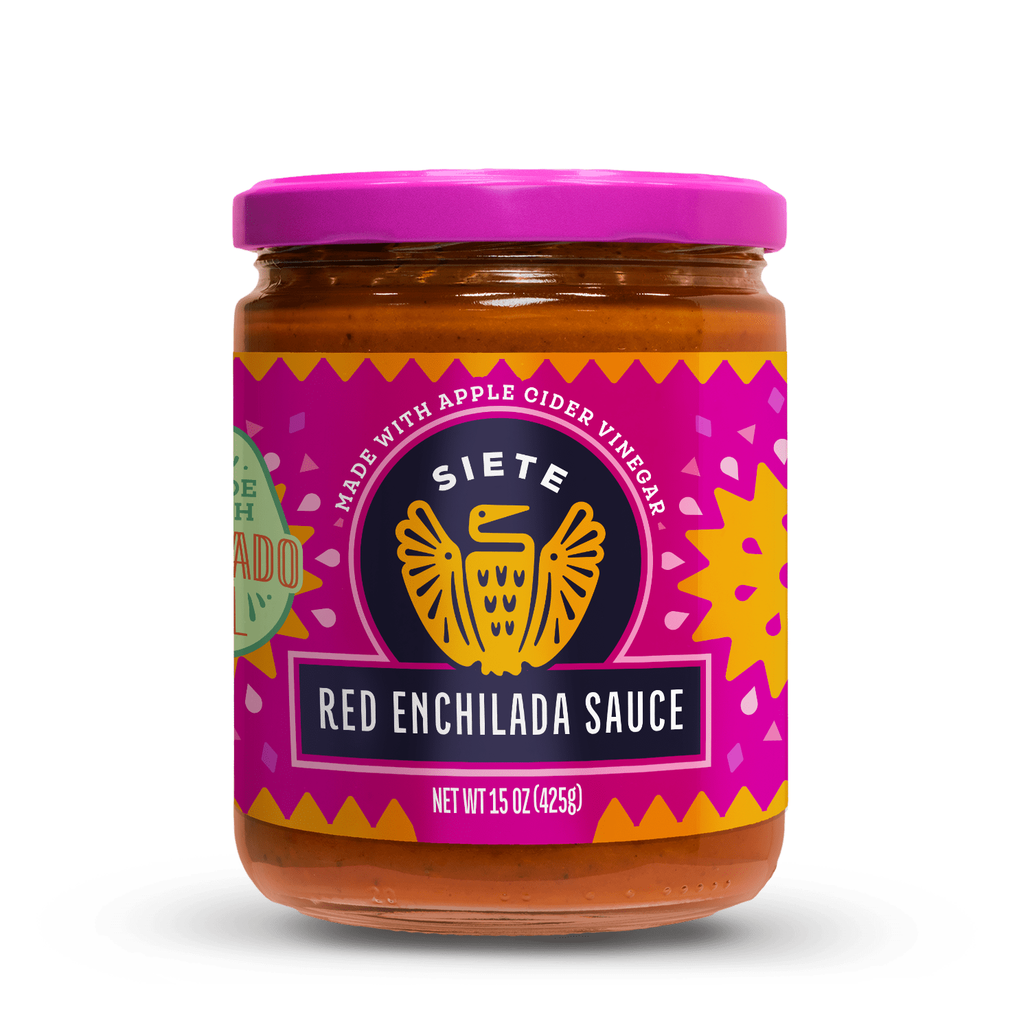 Siete Family Foods Gluten Free Red Enchilada Sauce, 15 oz. Glass Jar