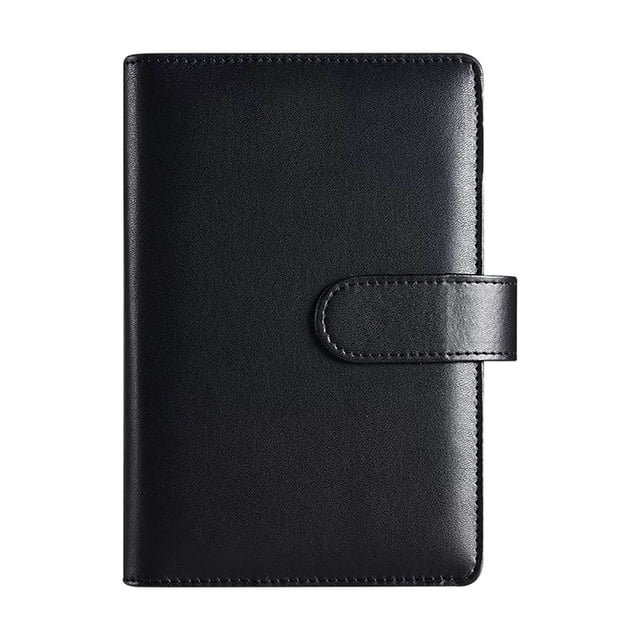 Refillable A6 Leather Notebook Cover with Buckle Closure for Personal Planner and Loose Leaf Paper Organizer