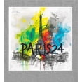 thumbnail image 5 of Colorful Eiffel Tower Adult Heather Gray Long Sleeve Hoodie-XXL, 5 of 6