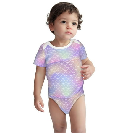 

Haiem Fish Scale1 Printed Unisex-Baby Short Sleeve Onesies Bodysuits Unisex Babies Snap-Up Rompers-18 Months