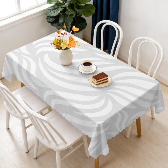 Rectangular Tablecloth 60x84 Inch – Waterproof Polyester Printed Table Cover, Wrinkle Resistant, Washable for Kitchen & Dining, Floral Flowers Theme