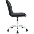thumbnail image 5 of Modway Ripple Ribbed Armless Mid Back Swivel Computer Desk Office Chair In Black, 5 of 18