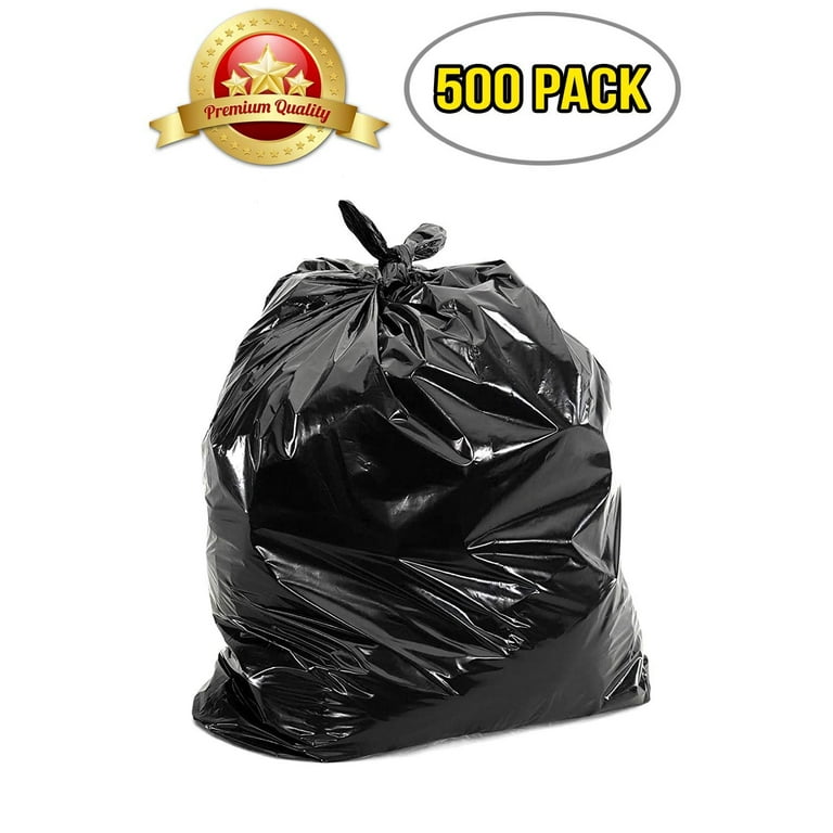 Black 67x79 100 Gallon Plastic Garbage Bags