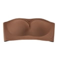 thumbnail image 4 of shoper Girls Strapless Bandeau Bra, Seamless Girls Training Bras for Teens, Sports Tube Top Bra 13-18 Age Coffee, 4 of 9