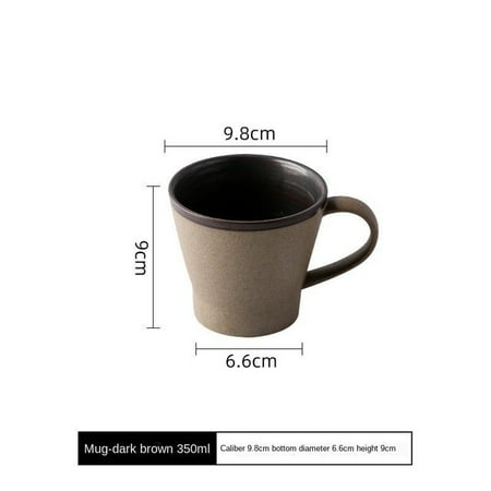 

dosili Coffee Cup Saucer Set Stoneware Handmade Retro Water Cup Milk Cup Breakfast Cup Mug