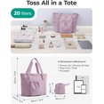 thumbnail image 3 of Bolsa plegable para mujer, con bolsa de almacenamiento, bolsa de hombro para viajes, trabajo, 3 of 4