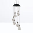thumbnail image 4 of EeaseMX Lámpara solar de 6 LED con forma de carillón de viento, lámpara colgante para exteriores, luz nocturna decorativa para jardín y patio (carcasa negra), 4 of 8
