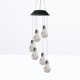 thumbnail image 4 of EeaseMX Lámpara solar de 6 LED con forma de carillón de viento, lámpara colgante para exteriores, luz nocturna decorativa para jardín y patio (carcasa negra), 4 of 8