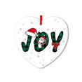 thumbnail image 1 of Adornos colgantes navideños redondos de cerámica de porcelana esmerilada simple y doble, pieza colgante, 1 of 6
