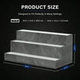 thumbnail image 2 of Generic LED Lighted Liquor Bottle Display Shelf, 24 Inch Bar Display Shelf, DIY Illuminated Bottle Shelf with App & Remote Control, 3 Step Freestanding Holding Bottles for Home Bar, Party, Grey, 2 of 8