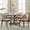 Brown, variant on Wooden Dining Chairs, Linen Upholstered Dining Room Chairs with Solid Rubberwood Legs, Set of 2, Beige