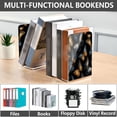 thumbnail image 4 of Wobogo Brown Blue Butterfly Acrylic Bookends Clear L-Shaped Book Holder with Non-Slip Pads for Books Files Magazines CD DVD 5.4×4.1×8.1in, 4 of 6