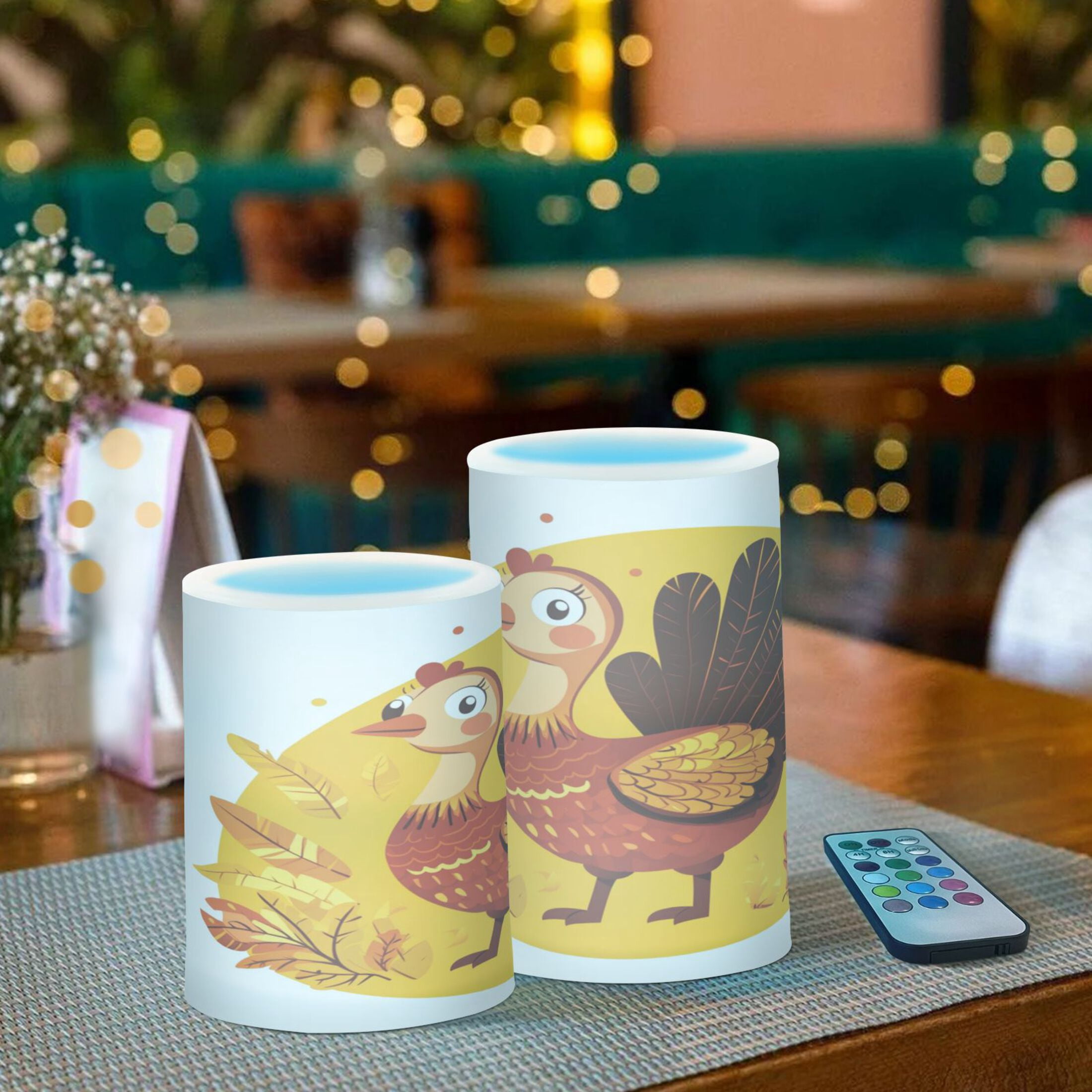 2 PCS Flameless Candles with Remote Timer LED Battery Operated Flickering Candle Light for Wedding Table Home Decoration Gifts Beauty Cute Turkey