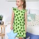 thumbnail image 4 of Fotbe Broccoli Vegetables Vestido de Dormir para Niñas de 3 a 10 Años, Mangas Cortas, Estilo Princesa, Pijama Camisón con Mangas Voladas-XX-Large, 4 of 6