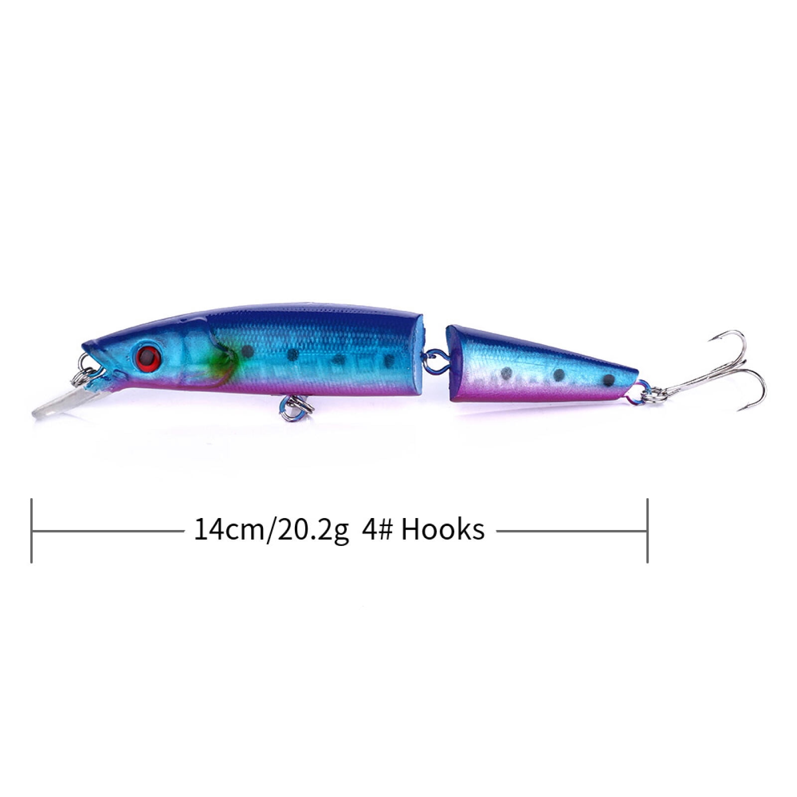 HENGJIA Fishing Lures Multi Jointed Fish Fishing Kits Slow Sinking Lifelike Swimbait Freshwater and Saltwater for Trout Bass Lures,5pcs, 5.51"/0.71oz