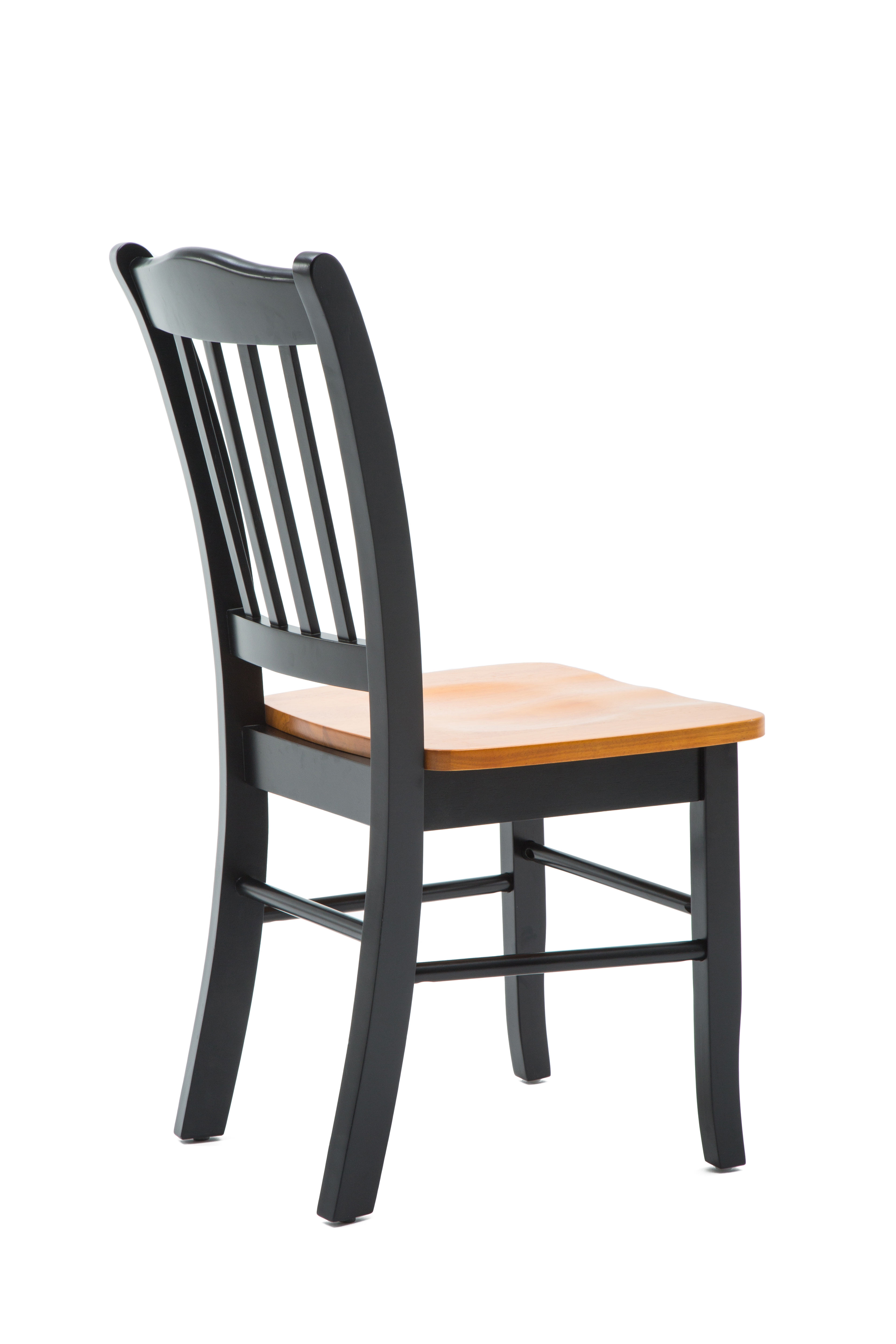 Boraam Wood Shaker Dining Chair, Black and Oak (Set of 2) photo 4