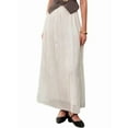 thumbnail image 3 of Women'S Elastic Waist A-Line Pleated Casual Long Skirt Elegant Long Skirt White XL, 3 of 9