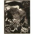 thumbnail image 2 of Akseli Gallen-Kallela 15x18 Gold Ornate Wood Frame and Double Matted Museum Art Print Titled - Defence of the Sampo (1895), 2 of 4