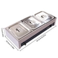 thumbnail image 2 of 2-Pan 1500W Commercial Electric Food Warmer Buffet Steam Table Stainless Steel, 2 of 14