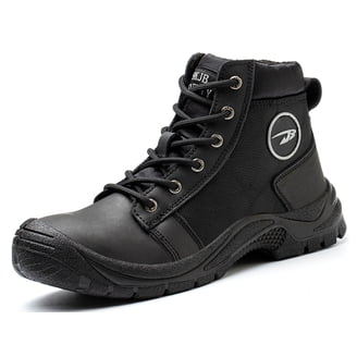 Reebok Mens Black Leather Work Boots Chukka Postal Express  display picture 1