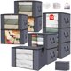 thumbnail image 1 of 10Pcs Cajas de Almacenamiento XL Grande - 90L Bolsa de Almacenamiento de Ropa de Gran Capacidad, Bolsa de Almacenamiento de Ropas, Tela Gruesa, Transparente, Organizador para Ropa, Edredones, 1 of 9