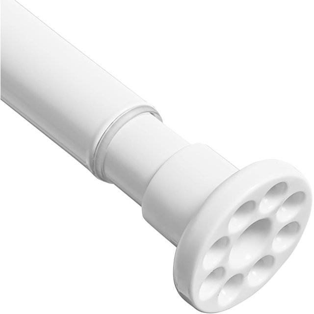xianyou-White Tringle de Rideau de Douche 28 Pouces-39.5 Pouces, Tringle de Rideau Réglable Antidérapante Sans Perçage, Ressort Robuste Diamètre Agrandi 1 Pouces pour Salle de Bain/placard/séparateur de Pièce