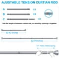 thumbnail image 3 of TITGIPE No hole telescopic shower curtain rod | 27-76 inches adjustable anti-skid spring rod | stainless steel rust resistance design | bathroom upgrade artifact no hole telescopic bath curtain rod, 3 of 8