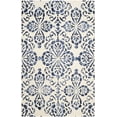 thumbnail image 2 of Safavieh Dip Dye Beaumont Distressed Wool Area Rug, Ivory/Navy, 5' x 8', 2 of 11