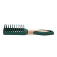 thumbnail image 2 of Oil Head Comb, Round Head Green Detangling Ribs Comb Back Hollow Design Gentle Touch  For Hair Salon Ribs Comb, 2 of 8