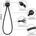 thumbnail image 2 of Bungee Cords with Hooks Superior Rubber Drawstring Organizer Bag Canopy Ties & Ball Bungees for Securing Locks onto Anchor Points of Luggage Rack/Cargo/Hand Carts (Option H), 2 of 5