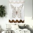 thumbnail image 3 of Butterfly Tapestry, Butterfly Artwork with Swirled Wings Vintage Ornate Fashion Style Print, Wall Hanging for Bedroom Living Room Dorm Decor, 60W X 80L Inches, Brown Grey White, by Ambesonne, 3 of 5