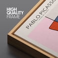 thumbnail image 3 of PixonSign Framed Canvas Print Wall Art Multicolor Mid-Century Picasso Lines Abstract Shapes Illustrations Modern Art Decorative Minimal Relax/Calm for Living Room, Bedroom, Office - 16"x24" NATURAL, 3 of 5