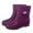 Dark Purple, variant on XIMIN Women Mid-calf Rubber Rain Boots Rubber Boots Comfort Lightweight Work Boots Waterproof Resistant Durable Slip Garden Boots for Fishing Farming Gardening