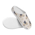 thumbnail image 3 of Daiia Hippos Driving A Car Print Women’s Fuzzy Slippers Memory Foam Lightweight House Shoes Cozy Loafer Flannel House Shoes-46/47, 3 of 7