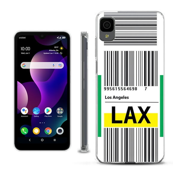 Slim-Fit Gel TPU Phone Case for TCL 30Z / 30 Z / 30 LE, by OneToughShield ® - Airport Tag / Los Angeles