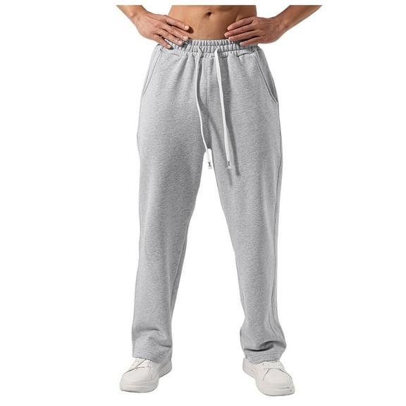 Men's Casual Pants Comfortable Lightweight Breathable Sweatpants with Woven Pocket and Leather Label for Sports Outdoor Mens Beach Pants Trousers Vacation Cargo Pants