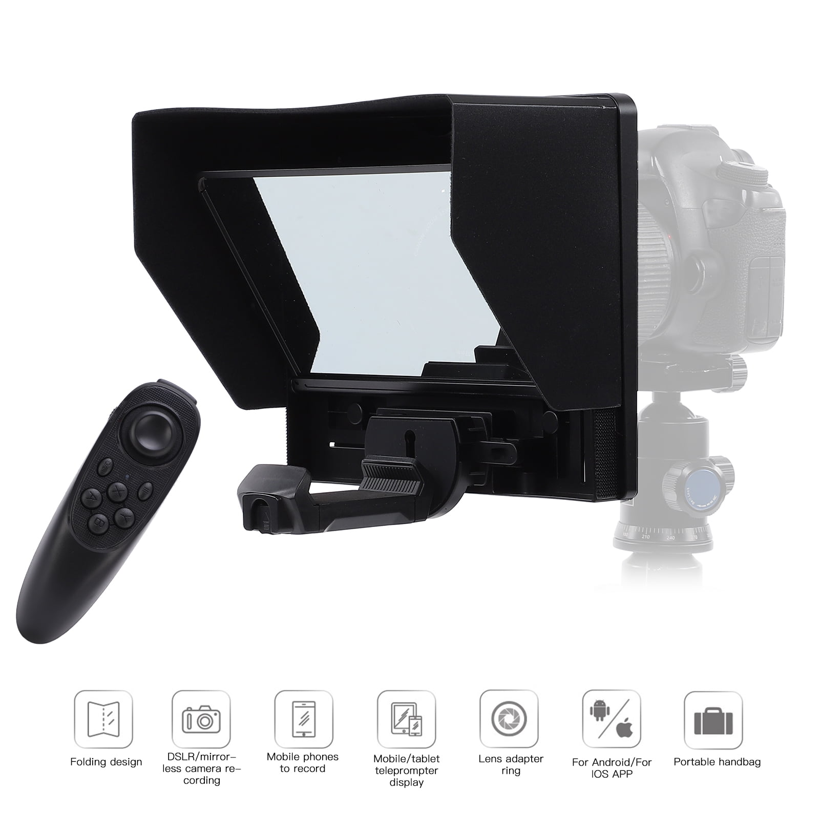 Domqga Portable Glass Teleprompter TP10 For Video Live Camera Phone