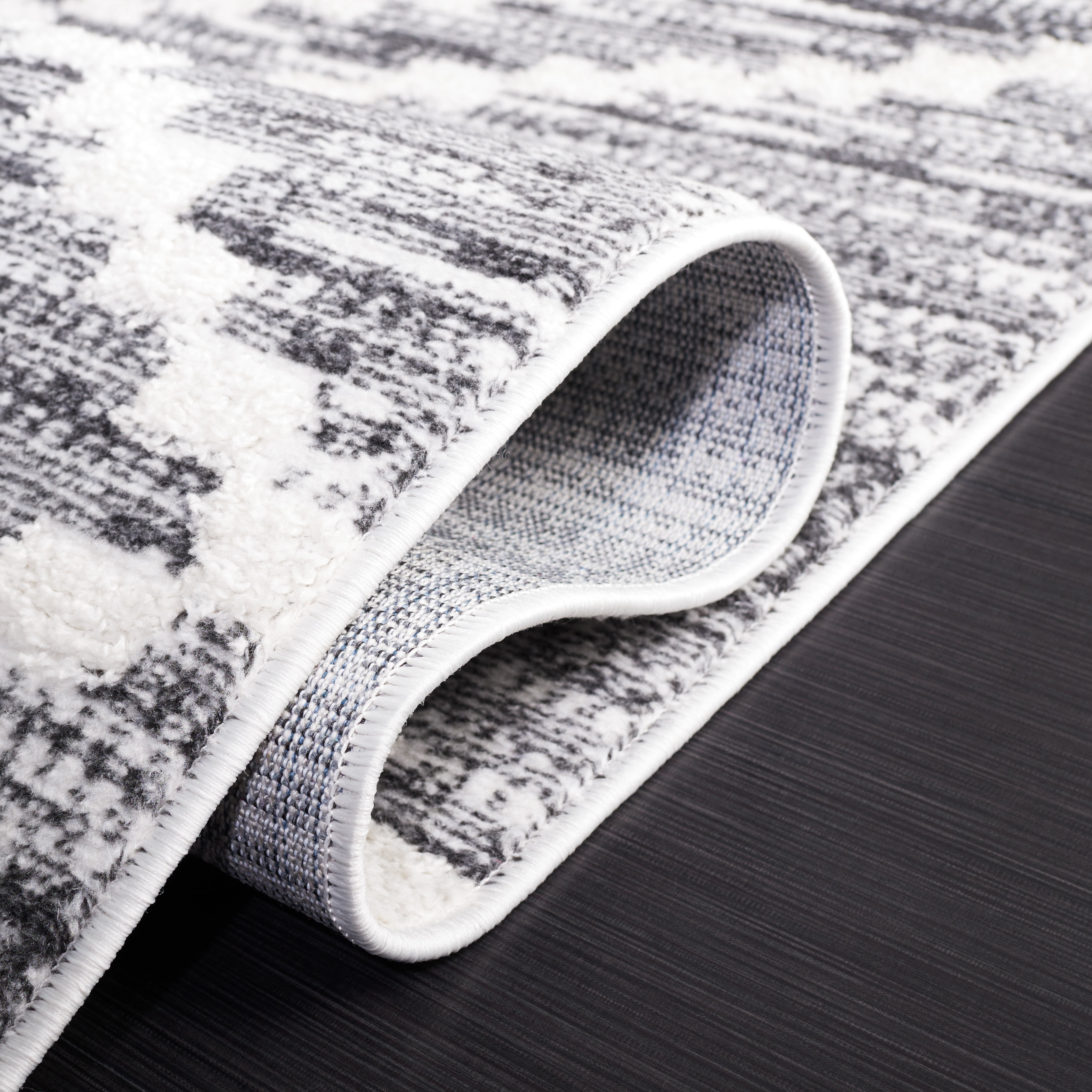 SAFAVIEH Alamo Burton Geometric Area Rug, Charcoal/Ivory, 8' x 10'