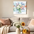 thumbnail image 6 of Canvas Wall Art Hydrangea Flowers Lavender Rose Canvas Art Print Bouquet Farmhouse Pictures Wall Decor for Living Room Bedroom Artwork Decorations Stretched Framed Ready to Hang 16"x16", 6 of 9