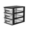 thumbnail image 4 of Armoire de Rangement Portable en Plastique à Trois Couches, Type Tiroir, Support de Rangement, Organisateur de Meubles (Noir et Transparent), 4 of 6