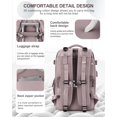 thumbnail image 4 of Mochila de viaje coowoz Carry On para mujer y hombre Lotus Pink, 4 of 7