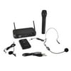 Pyle PDWM2140 VHF 2 Channel Wireless Handheld Microphone Receiver System Package