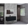 thumbnail image 2 of Moore 48 Inch Matte Black Wall Mount Vanity With A Integrated Black Sink, 2 of 5