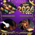 thumbnail image 4 of Gold Glitter Happy New Year Banner Teal Accent 2026 New Year Display Fireworks Design Balloon Decor New Year Backdrop for New Year Eve Holiday Celebration Party Decoration, 4 of 9