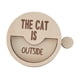 thumbnail image 2 of Letrero recordatorio de gato dentro o fuera, decoración para patio resistente, puerta práctica para amantes de las mascotas, cafetería de madera,, 2 of 9