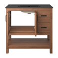 thumbnail image 4 of Modway Ashlyn 36” Wood Bathroom Vanity in Walnut Black, 4 of 12