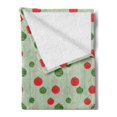 thumbnail image 2 of Christmas Soft Flannel Fleece Throw Blanket, Wavy Striped Baubles on Strings Snowy Winter Retro Design Xmas Print, Cozy Plush for Indoor and Outdoor Use, 60" x 80", Multicolor, by Ambesonne, 2 of 5