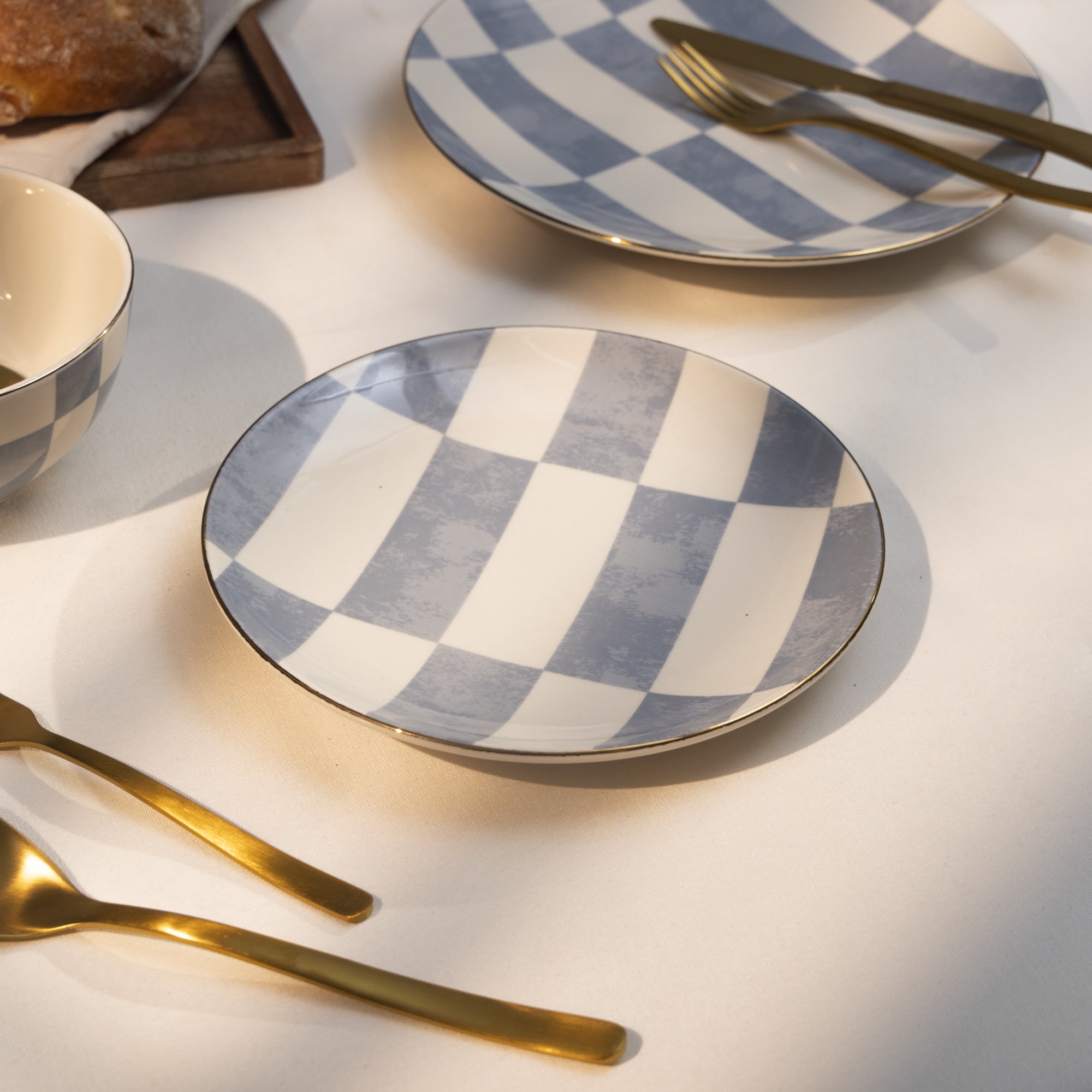 Thyme & Table Celine Ceramic Salad Plate Blue