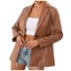 thumbnail image 2 of Abrigo cortavientos de piel sintética para otoño e invierno, Sexy, a la moda para mujer Fridja  po5197, 2 of 9